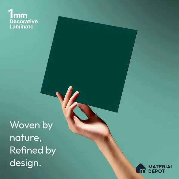 Deep Teal Blue Solid Colors Look LM 01871 8 ft x 4 ft Matte Finish Decorative Laminate - 1 mm | Suitable for Living Room, Kitchen, Office