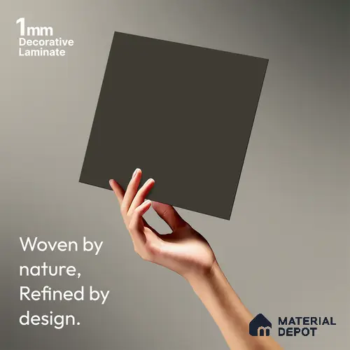 Carbon Grey Solid Colors Look LM 01910 8 ft x 4 ft Matte Finish Decorative Laminate - 1 mm | Suitable for Living Room, Kitchen, Office