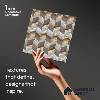 Patterned Look LM 06171 8 ft x 4 ft Texture Finish Decorative Laminate - 1 mm | Suitable for Bedroom, TV Unit, Wardrobe