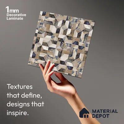 Patterned Look LM 06172 8 ft x 4 ft Texture Finish Decorative Laminate - 1 mm | Suitable for Bedroom, TV Unit, Wardrobe