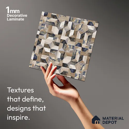 Patterned Look LM 06172 8 ft x 4 ft Texture Finish Decorative Laminate - 1 mm | Suitable for Bedroom, TV Unit, Wardrobe