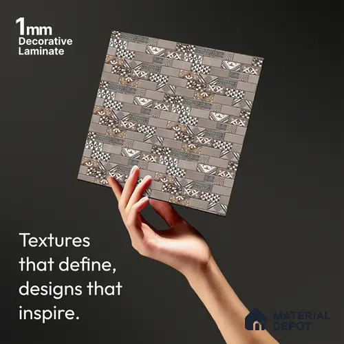 Patterned Look LM 06173 8 ft x 4 ft Texture Finish Decorative Laminate - 1 mm | Suitable for Bedroom, TV Unit, Wardrobe