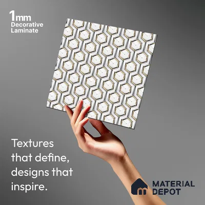 Patterned Look LM 06174 8 ft x 4 ft Matte Finish Decorative Laminate - 1 mm | Suitable for Bedroom, TV Unit, Wardrobe