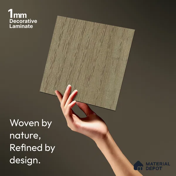 Wooden Look LM 13847 Pista Dyed Veneer 8 ft x 4 ft Texture Finish Decorative Laminate - 1 mm | Suitable for TV Unit, Wardrobe, Kitchen Cabinets