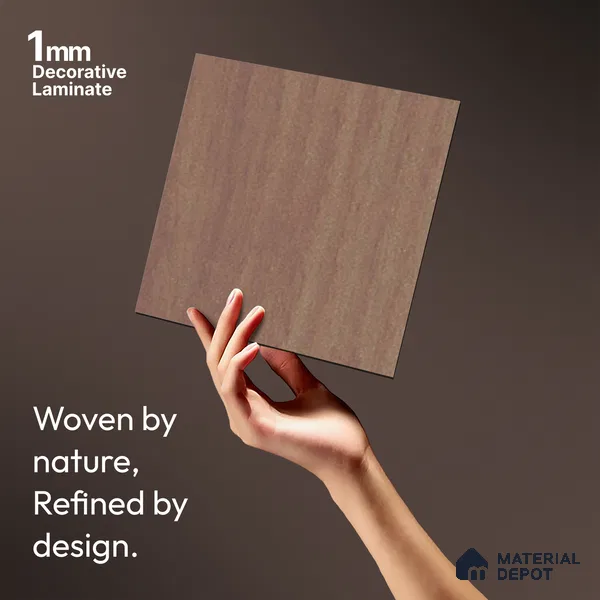 Wooden Look LM 13851 Peach Dyed Veneer 8 ft x 4 ft Texture Finish Decorative Laminate - 1 mm | Suitable for TV Unit, Wardrobe, Kitchen Cabinets
