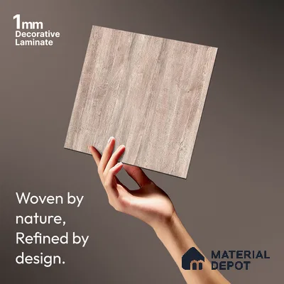 Wooden Look LM 13864 Introta Wood 8 ft x 4 ft Texture Finish Decorative Laminate - 1 mm | Suitable for TV Unit, Wardrobe, Kitchen Cabinets