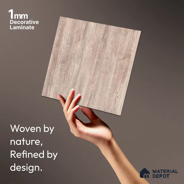 Wooden Look LM 13864 Introta Wood 8 ft x 4 ft Texture Finish Decorative Laminate - 1 mm | Suitable for TV Unit, Wardrobe, Kitchen Cabinets