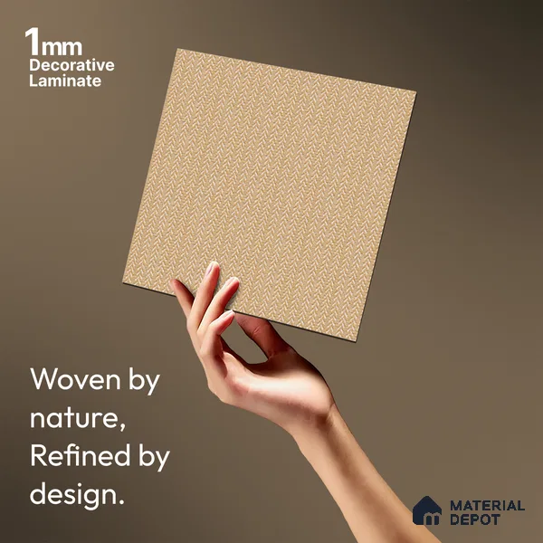 Brown Digital, Fabric Look LM 23620 8 ft x 4 ft Texture Finish Decorative Laminate - 1 mm | Suitable for TV Unit, Wardrobe, Kitchen Cabinets