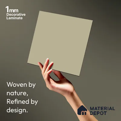 Earth White Solid Colors Look LM 23621 8 ft x 4 ft Matte Finish Decorative Laminate - 1 mm | Suitable for Living Room, Kitchen, Office