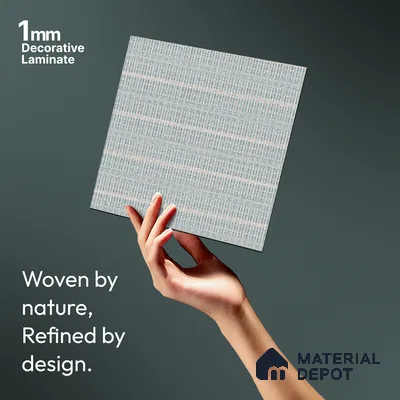 Blue Digital, Fabric Look LM 23622 8 ft x 4 ft Texture Finish Decorative Laminate - 1 mm | Suitable for TV Unit, Wardrobe, Kitchen Cabinets