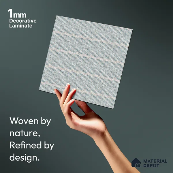 Blue Digital, Fabric Look LM 23622 8 ft x 4 ft Texture Finish Decorative Laminate - 1 mm | Suitable for TV Unit, Wardrobe, Kitchen Cabinets