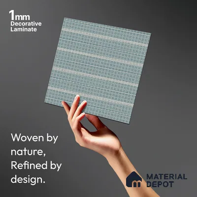 Blue Digital, Fabric Look LM 23623 8 ft x 4 ft Texture Finish Decorative Laminate - 1 mm | Suitable for TV Unit, Wardrobe, Kitchen Cabinets