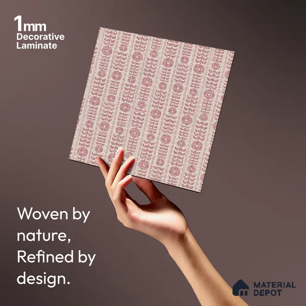 Pink Digital, Fabric Look LM 23624 8 ft x 4 ft Texture Finish Decorative Laminate - 1 mm | Suitable for TV Unit, Wardrobe, Kitchen Cabinets