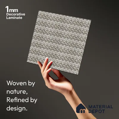 Brown Digital, Fabric Look LM 23625 8 ft x 4 ft Texture Finish Decorative Laminate - 1 mm | Suitable for TV Unit, Wardrobe, Kitchen Cabinets