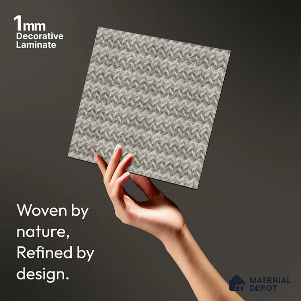 Brown Digital, Fabric Look LM 23625 8 ft x 4 ft Texture Finish Decorative Laminate - 1 mm | Suitable for TV Unit, Wardrobe, Kitchen Cabinets