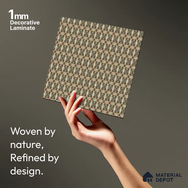 Brown Digital, Fabric Look LM 23626 8 ft x 4 ft Texture Finish Decorative Laminate - 1 mm | Suitable for TV Unit, Wardrobe, Kitchen Cabinets