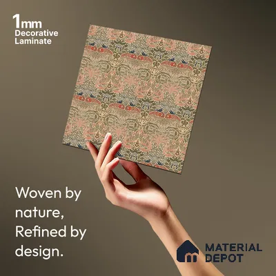 Multi Colour Digital, Fabric Look LM 23628 8 ft x 4 ft Texture Finish Decorative Laminate - 1 mm | Suitable for TV Unit, Wardrobe, Kitchen Cabinets