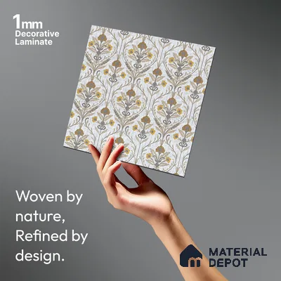 Multi Colour Digital, Fabric Look LM 23629 8 ft x 4 ft Texture Finish Decorative Laminate - 1 mm | Suitable for TV Unit, Wardrobe, Kitchen Cabinets