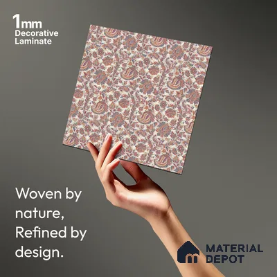 Brown Digital, Fabric Look LM 23633 8 ft x 4 ft Texture Finish Decorative Laminate - 1 mm | Suitable for TV Unit, Wardrobe, Kitchen Cabinets
