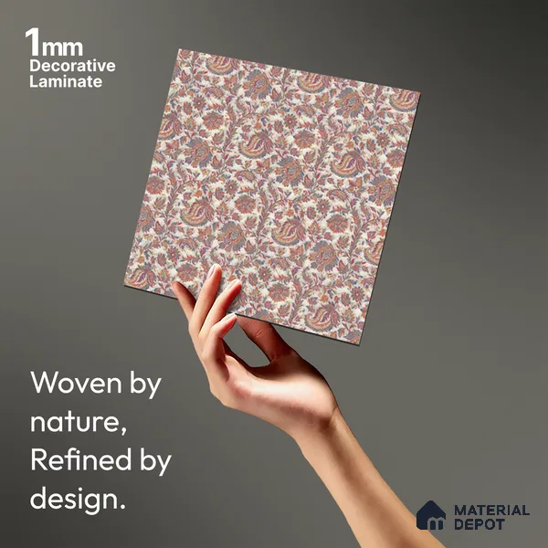 Brown Digital, Fabric Look LM 23633 8 ft x 4 ft Texture Finish Decorative Laminate - 1 mm | Suitable for TV Unit, Wardrobe, Kitchen Cabinets