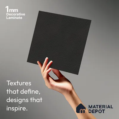 Grey Textured Solid Look LM 01883 8 ft x 4 ft Texture Finish Decorative Laminate - 1 mm | Suitable for TV Unit, Wardrobe, Kitchen Cabinets