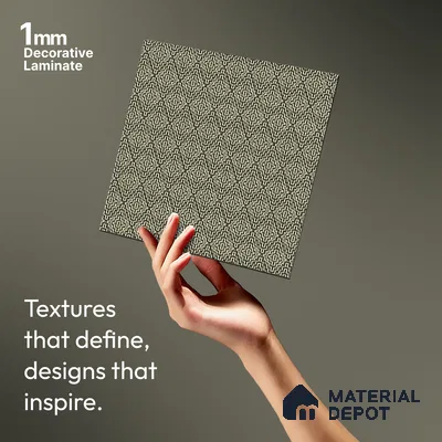 Cream Fabric Look LM 03742 8 ft x 4 ft Texture Finish Decorative Laminate - 1 mm | Suitable for TV Unit, Wardrobe, Kitchen Cabinets