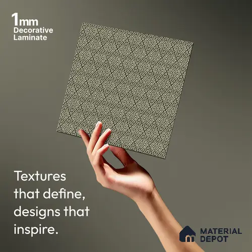 Cream Fabric Look LM 03742 8 ft x 4 ft Texture Finish Decorative Laminate - 1 mm | Suitable for TV Unit, Wardrobe, Kitchen Cabinets