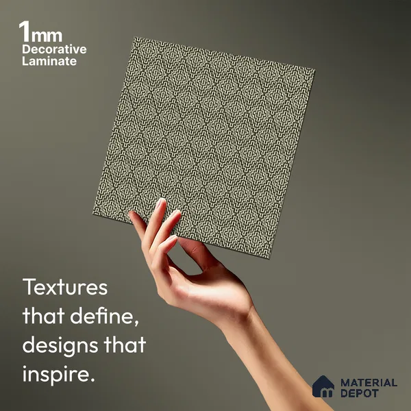 Cream Fabric Look LM 03742 8 ft x 4 ft Texture Finish Decorative Laminate - 1 mm | Suitable for TV Unit, Wardrobe, Kitchen Cabinets