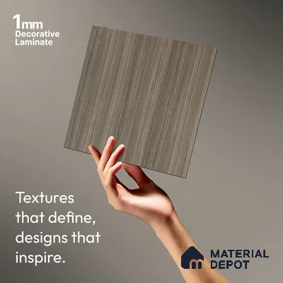 Wooden Look LM 05328 Grey Magic 8 ft x 4 ft Texture Finish Decorative Laminate - 1 mm | Suitable for TV Unit, Wardrobe, Kitchen Cabinets