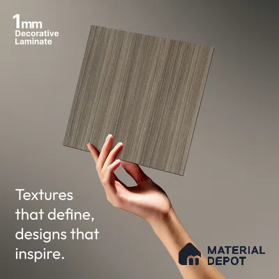 Wooden Look LM 05329 Grey Magic 8 ft x 4 ft Texture Finish Decorative Laminate - 1 mm | Suitable for TV Unit, Wardrobe, Kitchen Cabinets