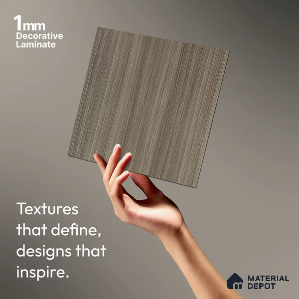 Wooden Look LM 05329 Grey Magic 8 ft x 4 ft Texture Finish Decorative Laminate - 1 mm | Suitable for TV Unit, Wardrobe, Kitchen Cabinets