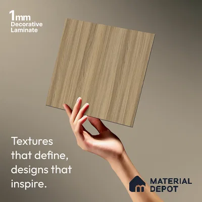 Wooden Look LM 05336 Naturale Ash Wood 8 ft x 4 ft Texture Finish Decorative Laminate - 1 mm | Suitable for TV Unit, Wardrobe, Kitchen Cabinets
