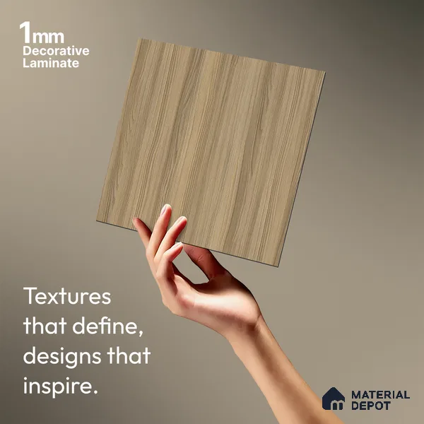 Wooden Look LM 05336 Naturale Ash Wood 8 ft x 4 ft Texture Finish Decorative Laminate - 1 mm | Suitable for TV Unit, Wardrobe, Kitchen Cabinets