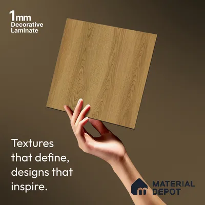 Wooden Look LM 10876 Misty Pike Oak 8 ft x 4 ft Texture Finish Decorative Laminate - 1 mm | Suitable for TV Unit, Wardrobe, Kitchen Cabinets