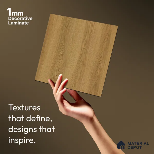 Wooden Look LM 10876 Misty Pike Oak 8 ft x 4 ft Texture Finish Decorative Laminate - 1 mm | Suitable for TV Unit, Wardrobe, Kitchen Cabinets