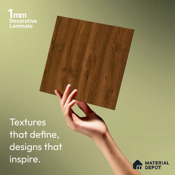 Wooden Look LM 13885 8 ft x 4 ft Texture Finish Decorative Laminate - 1 mm | Suitable for TV Unit, Wardrobe, Kitchen Cabinets