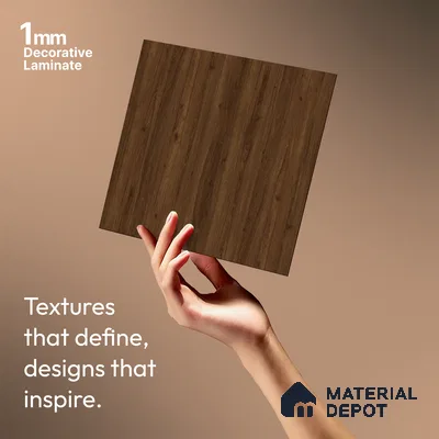 Wooden Look LM 13923 8 ft x 4 ft Texture Finish Decorative Laminate - 1 mm | Suitable for TV Unit, Wardrobe, Kitchen Cabinets