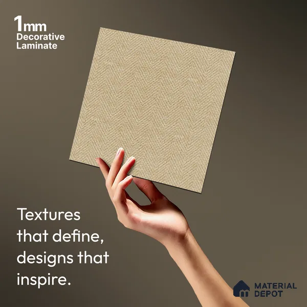 Beige Cane Look LM 20046 8 ft x 4 ft Texture Finish Decorative Laminate - 1 mm | Suitable for TV Unit, Wardrobe, Kitchen Cabinets