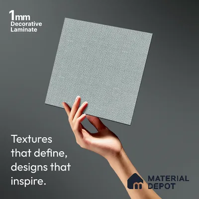 Grey Cane Look LM 20047 8 ft x 4 ft Texture Finish Decorative Laminate - 1 mm | Suitable for TV Unit, Wardrobe, Kitchen Cabinets
