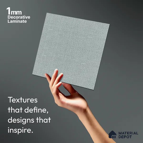Grey Cane Look LM 20047 8 ft x 4 ft Texture Finish Decorative Laminate - 1 mm | Suitable for TV Unit, Wardrobe, Kitchen Cabinets