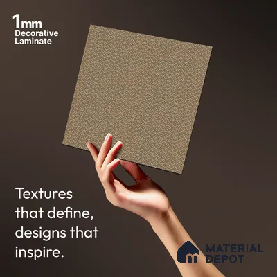 Brown Cane Look LM 20048 8 ft x 4 ft Texture Finish Decorative Laminate - 1 mm | Suitable for TV Unit, Wardrobe, Kitchen Cabinets