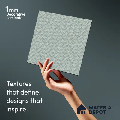 Grey Cane Look LM 20059 8 ft x 4 ft Texture Finish Decorative Laminate - 1 mm | Suitable for TV Unit, Wardrobe, Kitchen Cabinets