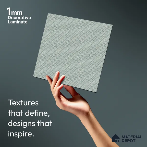 Grey Cane Look LM 20059 8 ft x 4 ft Texture Finish Decorative Laminate - 1 mm | Suitable for TV Unit, Wardrobe, Kitchen Cabinets