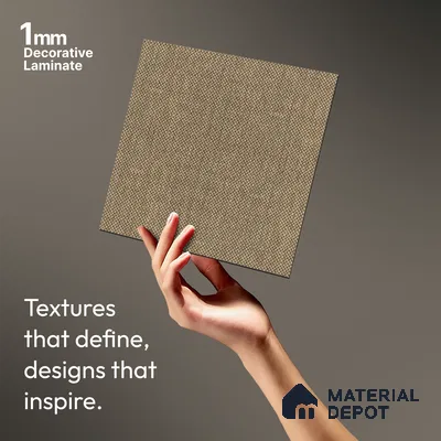 Brown Cane Look LM 20069 8 ft x 4 ft Texture Finish Decorative Laminate - 1 mm | Suitable for TV Unit, Wardrobe, Kitchen Cabinets