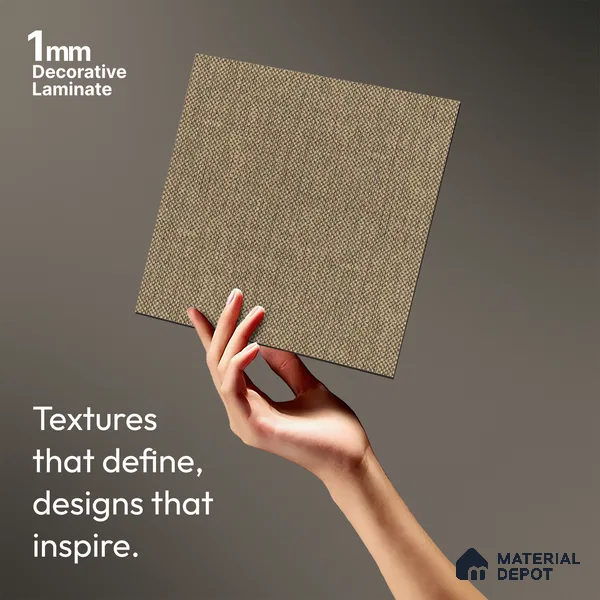 Brown Cane Look LM 20069 8 ft x 4 ft Texture Finish Decorative Laminate - 1 mm | Suitable for TV Unit, Wardrobe, Kitchen Cabinets