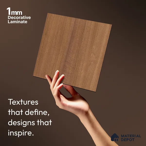 Wooden Look LM 20074 8 ft x 4 ft Texture Finish Decorative Laminate - 1 mm | Suitable for TV Unit, Wardrobe, Kitchen Cabinets