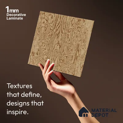 Wooden Look LM 20075 8 ft x 4 ft Texture Finish Decorative Laminate - 1 mm | Suitable for TV Unit, Wardrobe, Kitchen Cabinets