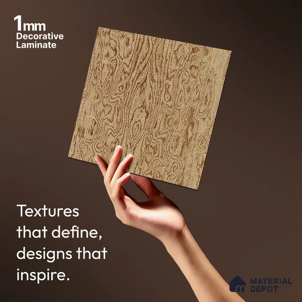 Wooden Look LM 20075 8 ft x 4 ft Texture Finish Decorative Laminate - 1 mm | Suitable for TV Unit, Wardrobe, Kitchen Cabinets