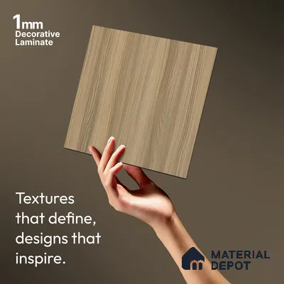 Wooden Look LM 20076 8 ft x 4 ft Texture Finish Decorative Laminate - 1 mm | Suitable for TV Unit, Wardrobe, Kitchen Cabinets