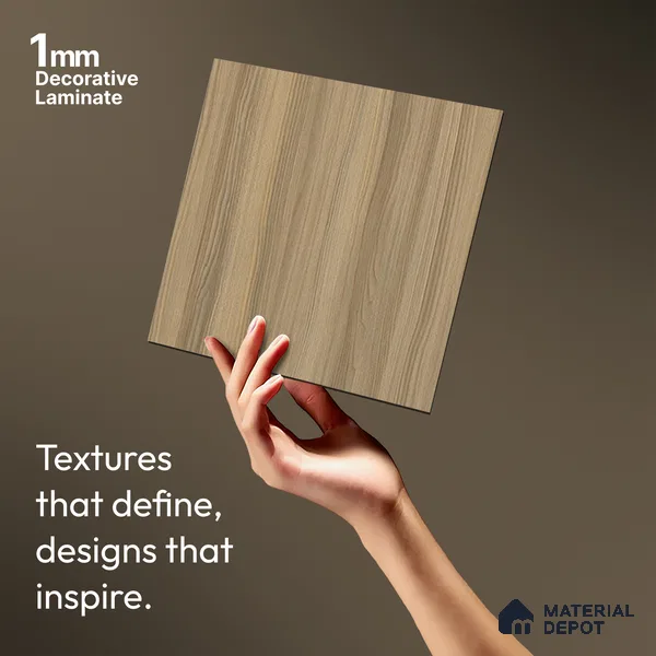 Wooden Look LM 20076 8 ft x 4 ft Texture Finish Decorative Laminate - 1 mm | Suitable for TV Unit, Wardrobe, Kitchen Cabinets